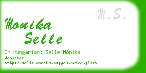 monika selle business card